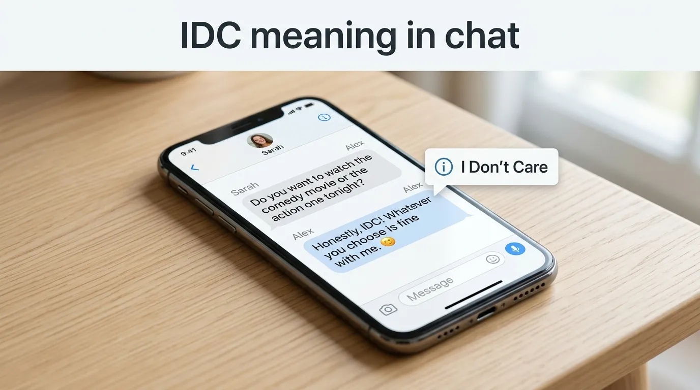 Idc Meaning in Chat