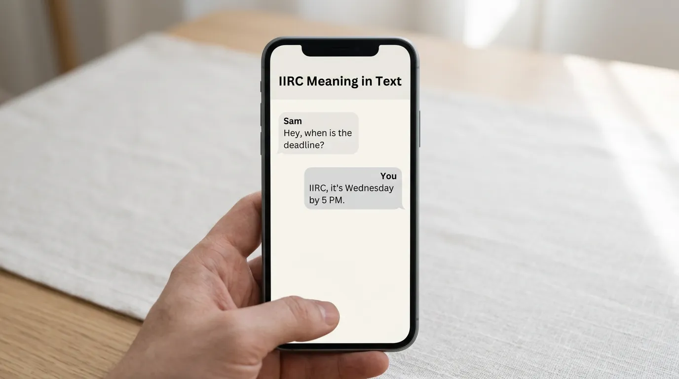 IIRC Meaning in Text