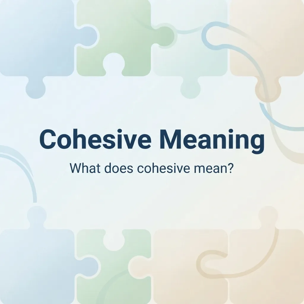 Cohesive definition