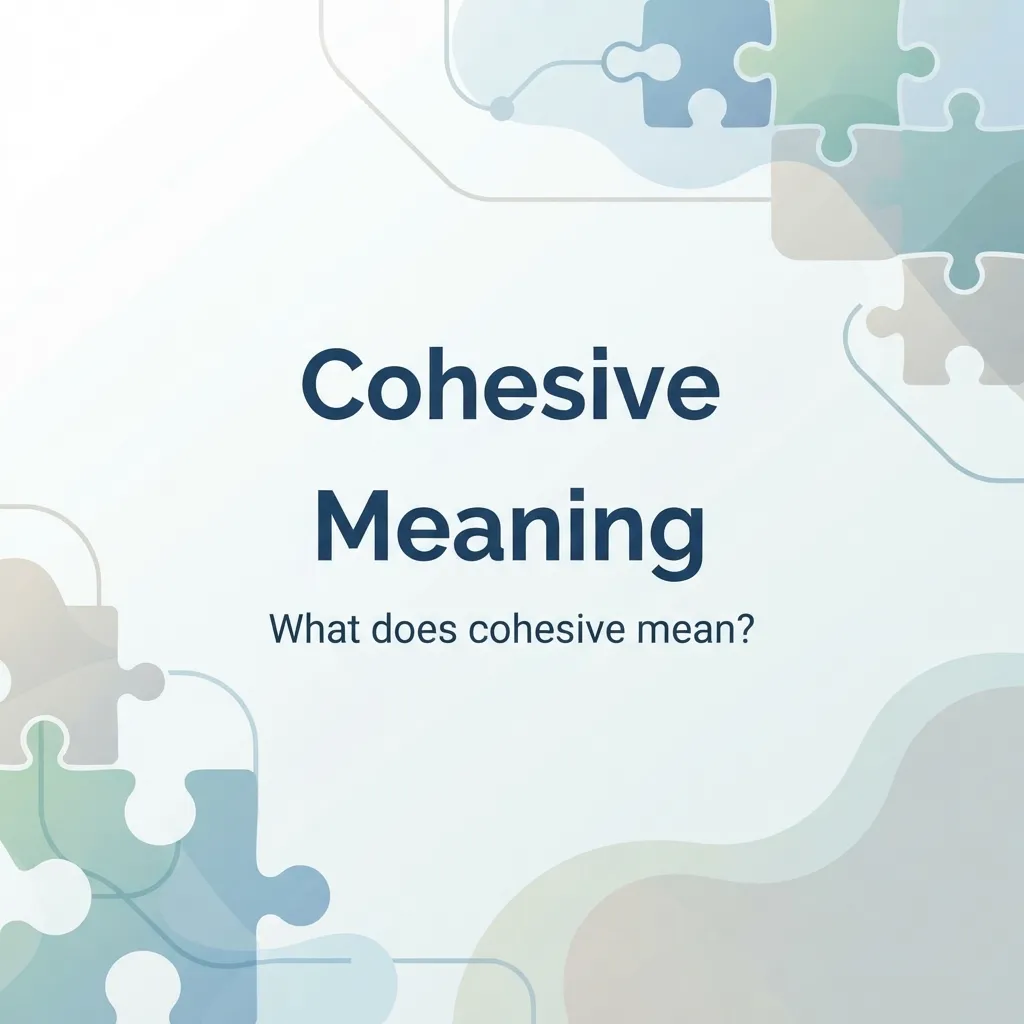 What Does Cohesive Mean?