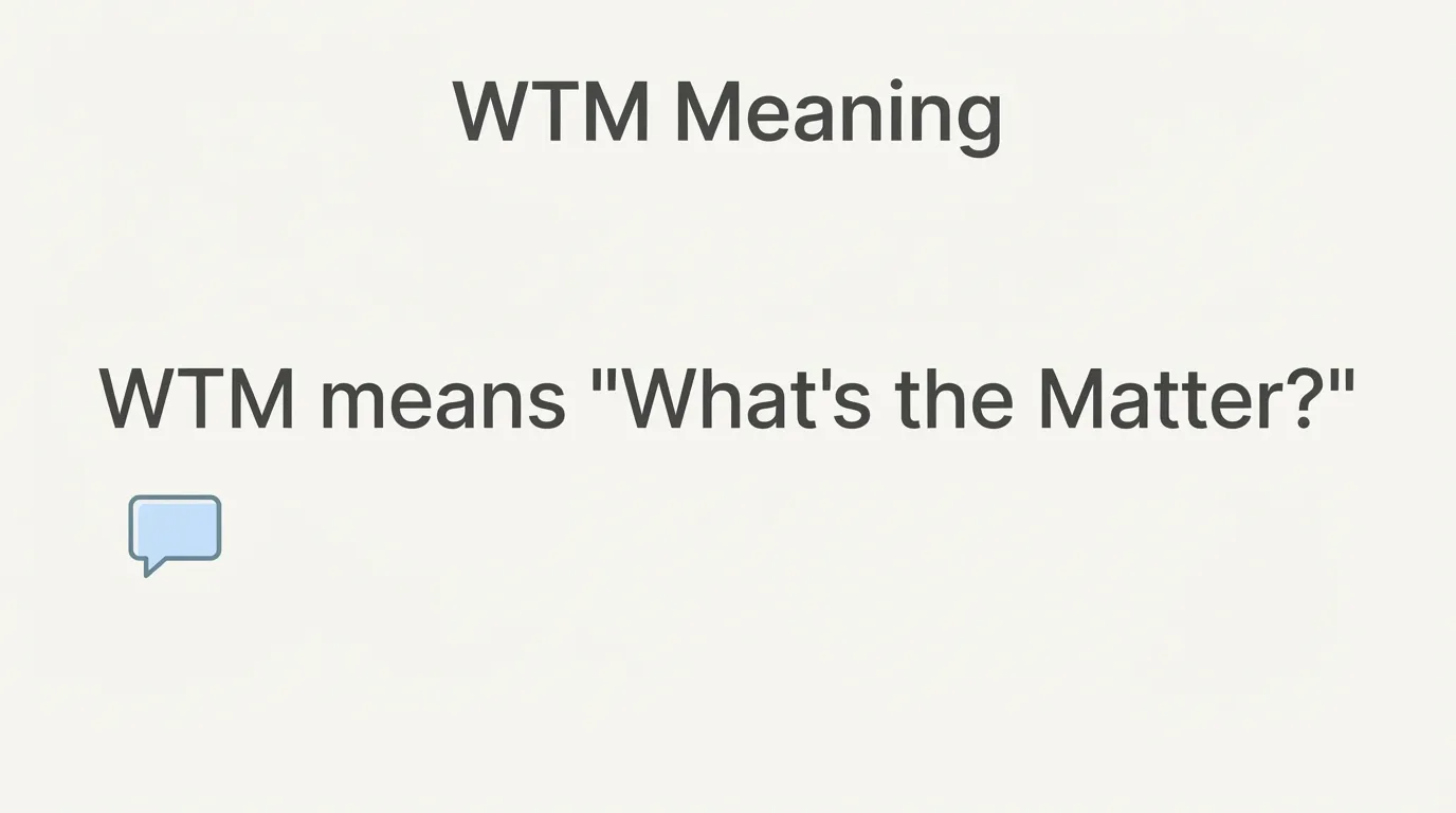 WTM Meaning