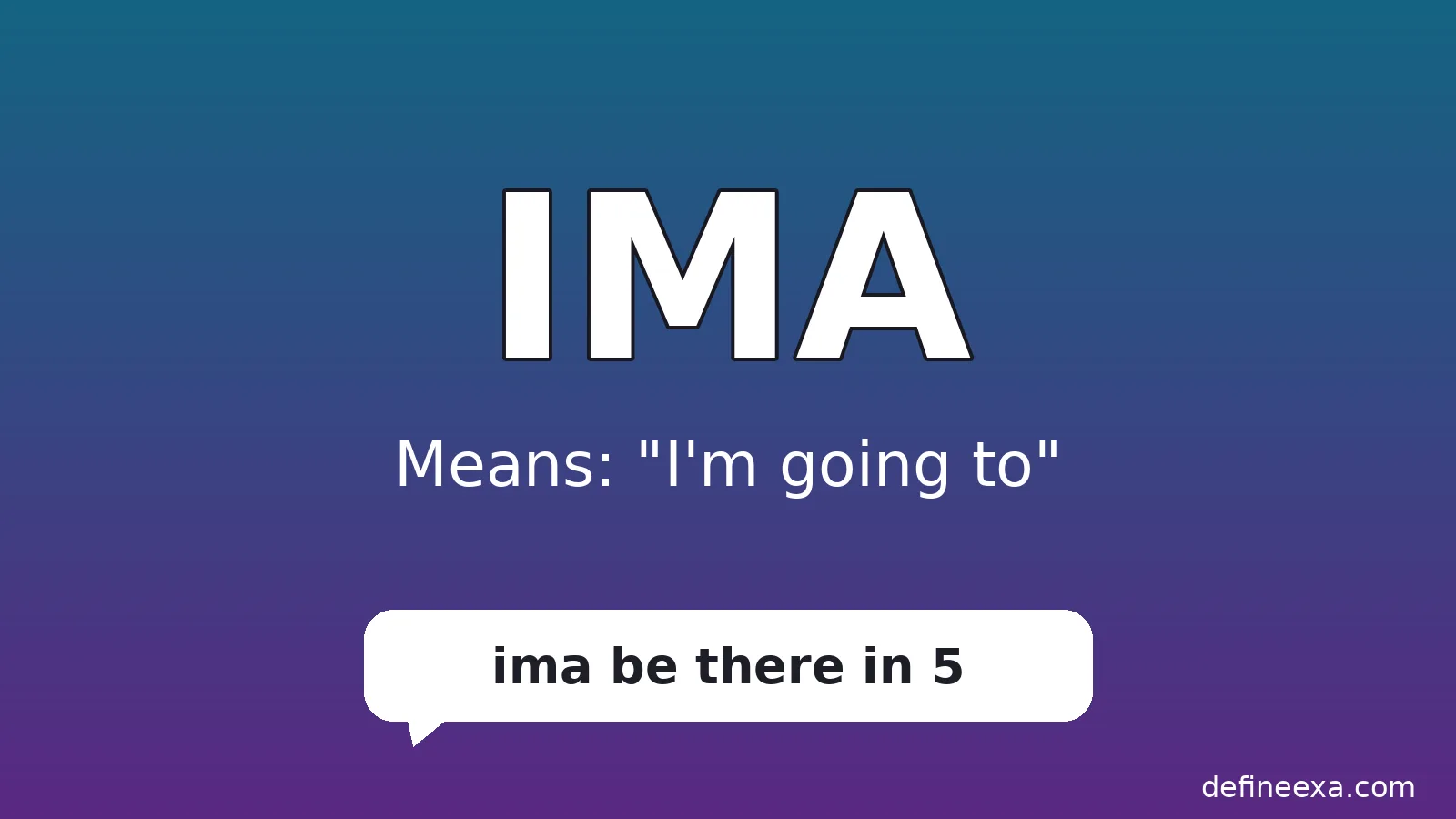 IMA meaning in texting, typing a quick reply on a phone