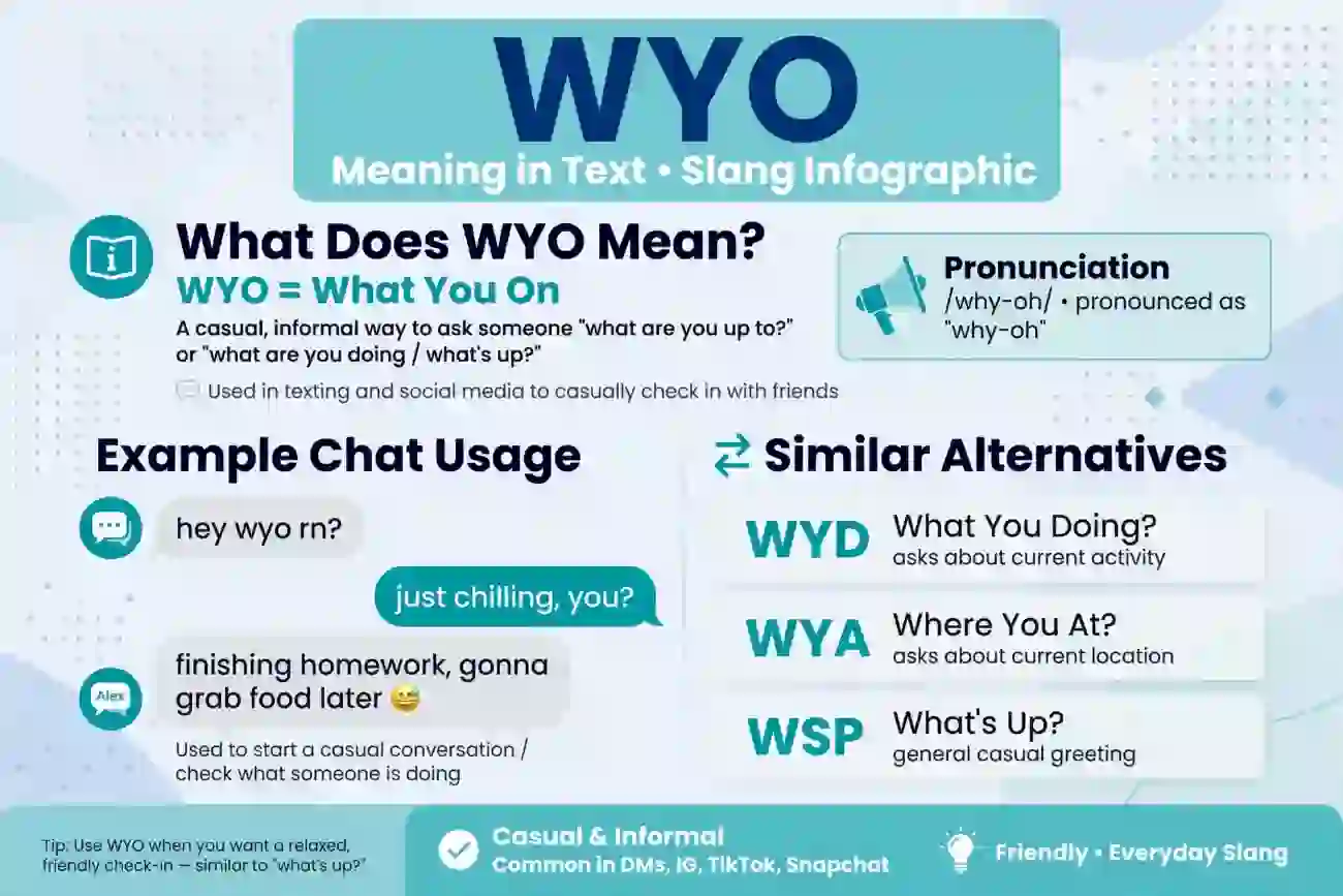 wyo meaning in text